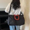 High-color-blocking, good-looking travel bag, large-capacity, fashionable hand-held, lightweight sports bag, versatile commuting badminton bag Specification image